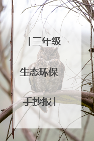 三年级生态环保手抄报