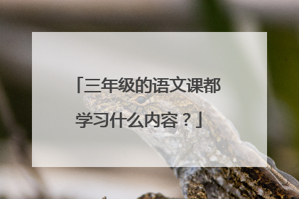 三年级的语文课都学习什么内容？