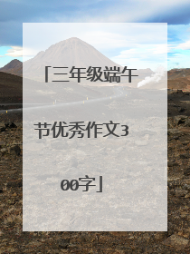 三年级端午节优秀作文300字