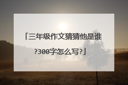 三年级作文猜猜他是谁?300字怎么写?