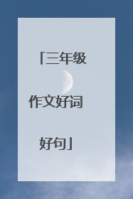 三年级作文好词好句