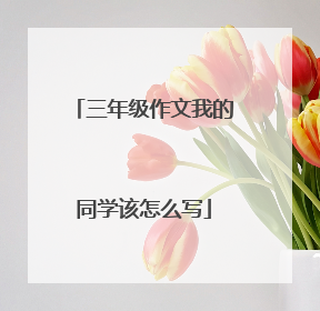 三年级作文我的同学该怎么写