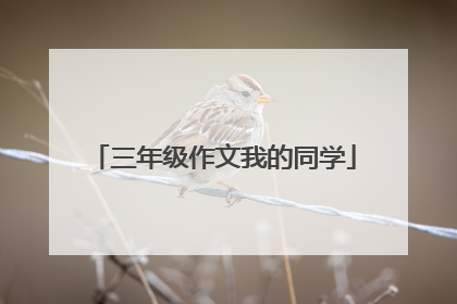 三年级作文我的同学