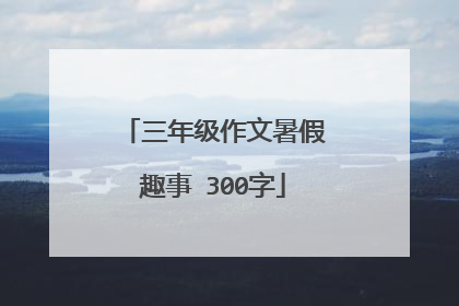 三年级作文暑假趣事 300字