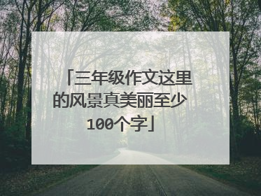 三年级作文这里的风景真美丽至少100个字