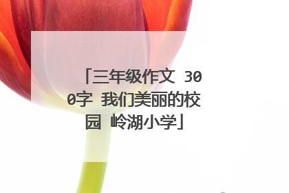 三年级作文 300字 我们美丽的校园 岭湖小学