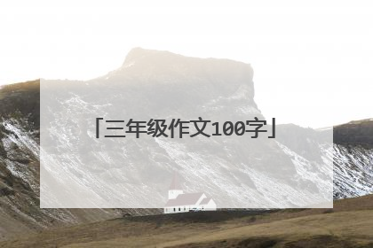 三年级作文100字