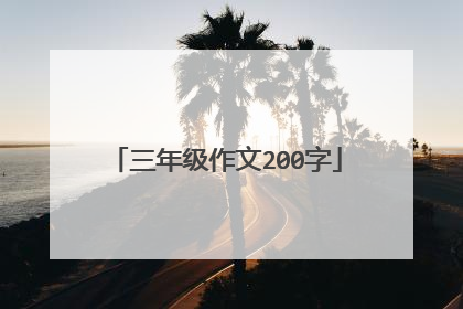 三年级作文200字