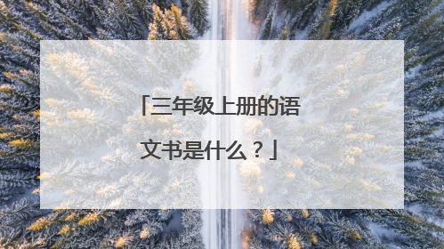 三年级上册的语文书是什么？