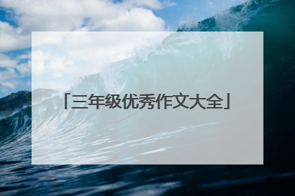 三年级优秀作文大全