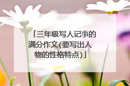 三年级写人记事的满分作文(要写出人物的性格特点)