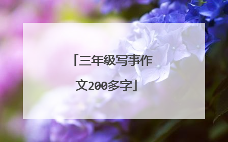 三年级写事作文200多字