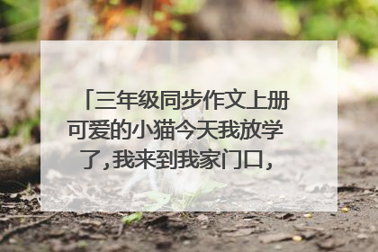 三年级同步作文上册可爱的小猫今天我放学了,我来到我家门口,看见了一只小猫?