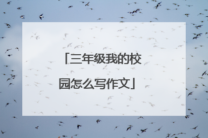 三年级我的校园怎么写作文