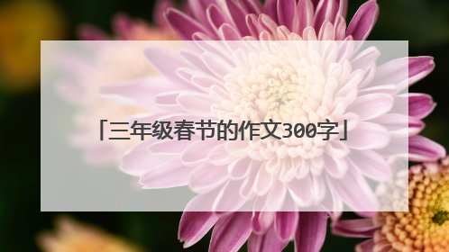 三年级春节的作文300字