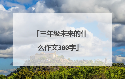 三年级未来的什么作文300字