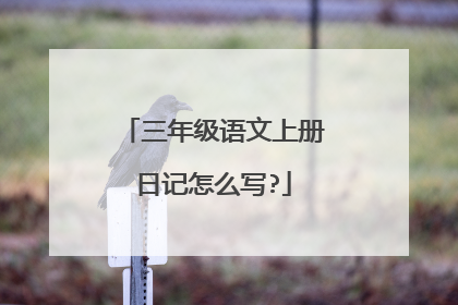 三年级语文上册日记怎么写?