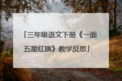 三年级语文下册《一面五星红旗》教学反思