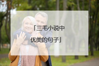三毛小说中优美的句子