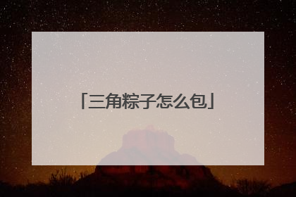 三角粽子怎么包
