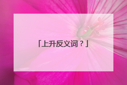 上升反义词?