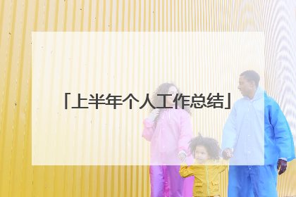 上半年个人工作总结