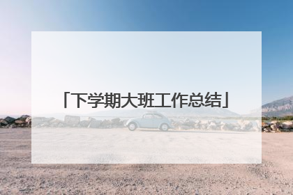 下学期大班工作总结
