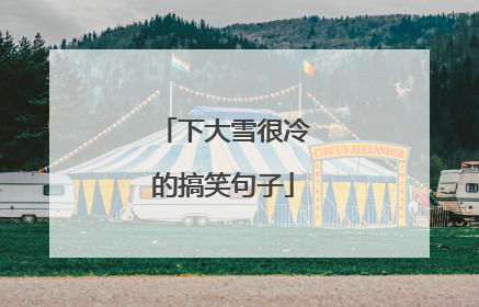 下大雪很冷的搞笑句子