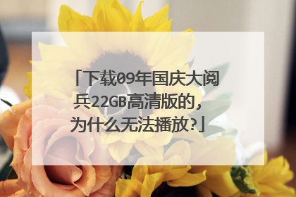 下载09年国庆大阅兵22GB高清版的,为什么无法播放?