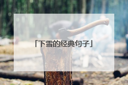 下雪的经典句子