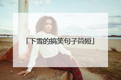 下雪的搞笑句子简短