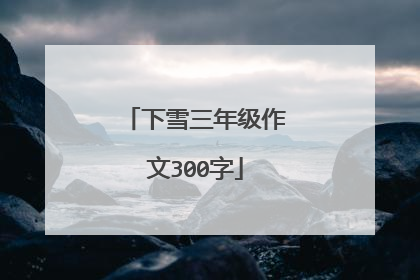 下雪三年级作文300字
