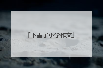 下雪了小学作文