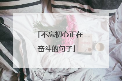 不忘初心正在奋斗的句子