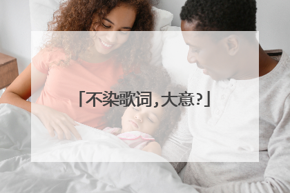 不染歌词,大意?