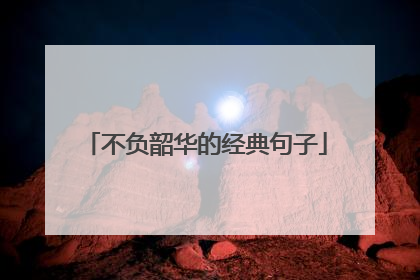 不负韶华的经典句子