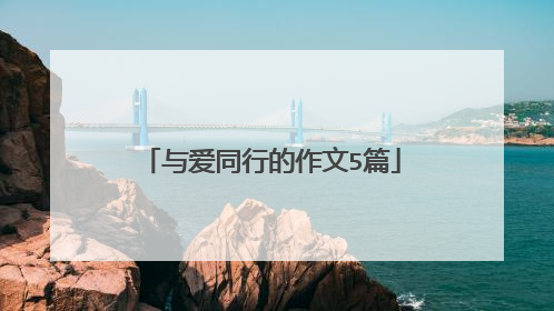 与爱同行的作文5篇