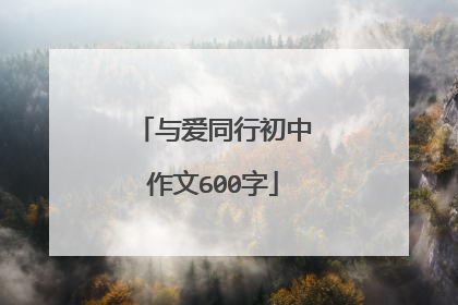 与爱同行初中作文600字