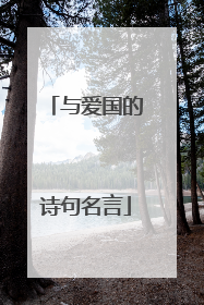 与爱国的诗句名言