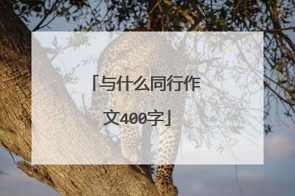 与什么同行作文400字