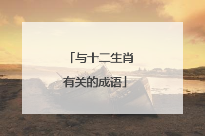 与十二生肖有关的成语