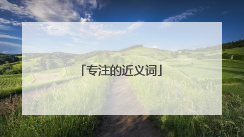 专注的近义词