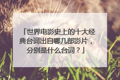 世界电影史上的十大经典台词出自哪几部影片，分别是什么台词？