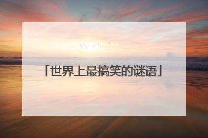 世界上最搞笑的谜语