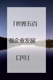 世界五百强企业发展口号