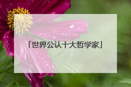 世界公认十大哲学家