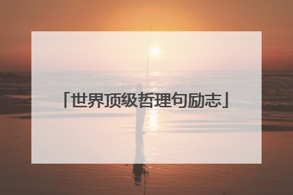 世界顶级哲理句励志