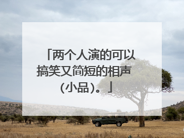 两个人演的可以搞笑又简短的相声(小品)。