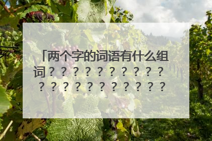 两个字的词语有什么组词？？？？？？？？？？？？？？？？？？？？？？？？？？？？？？？？？？？？？？