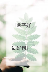 两字好词好句
